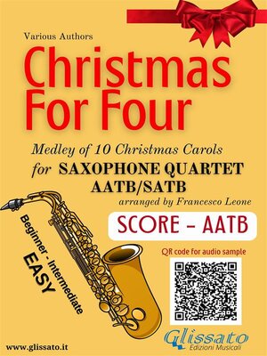 cover image of Saxophone Quartet Score "Christmas for four"